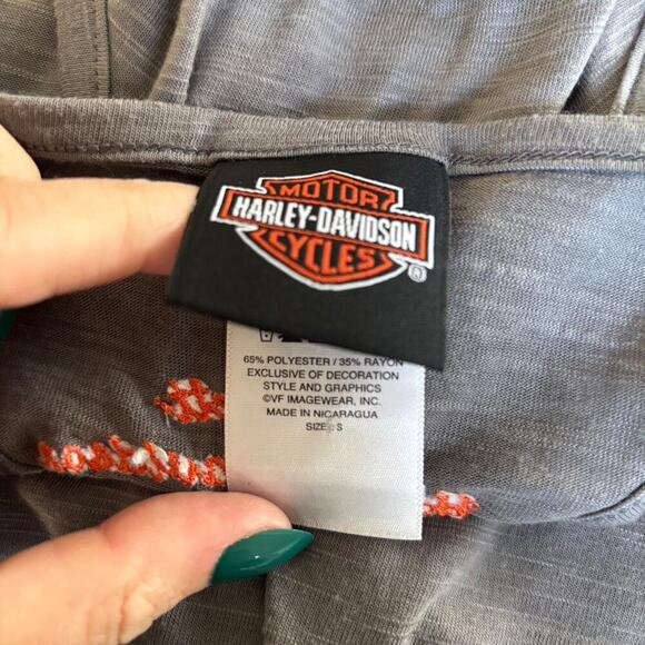 Y2K VTG. Harley Davidson GRAY LOGO SEQUIN TANK TOP SMALL #2 - Picture 8 of 8